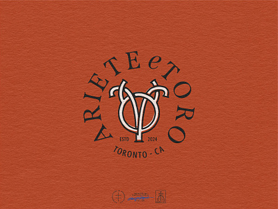Ariete e Toro Circular Logo aries astrology brand design brand identity branding branding design hand drawn handdrawn identity design logo logo design logo designer logodesign minimal monogram retro taurus vintage visual identity zodiac