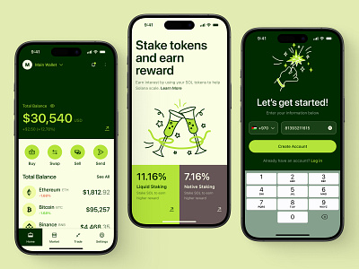 Your Crypto, Your Rules - Cryptocurrency App app bitcoin branding buy crypto cryptocurrency design illustration market mobile mobile app stake swap tokens trading ui ui ux uidesign ux web3